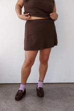 Waffle Skort in Chocolate