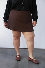 Waffle Skort in Chocolate