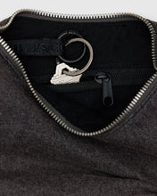 Small Washed Black Denim Crescent Bag