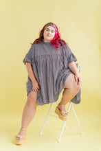 Mini Mushroom Dress in Black Gingham