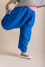 Plus Size Women's Pant - Bright Blue Linen Balloon Pant