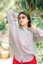 Size Inclusive Plus Size Long Sleeve Button Up Striped Linen