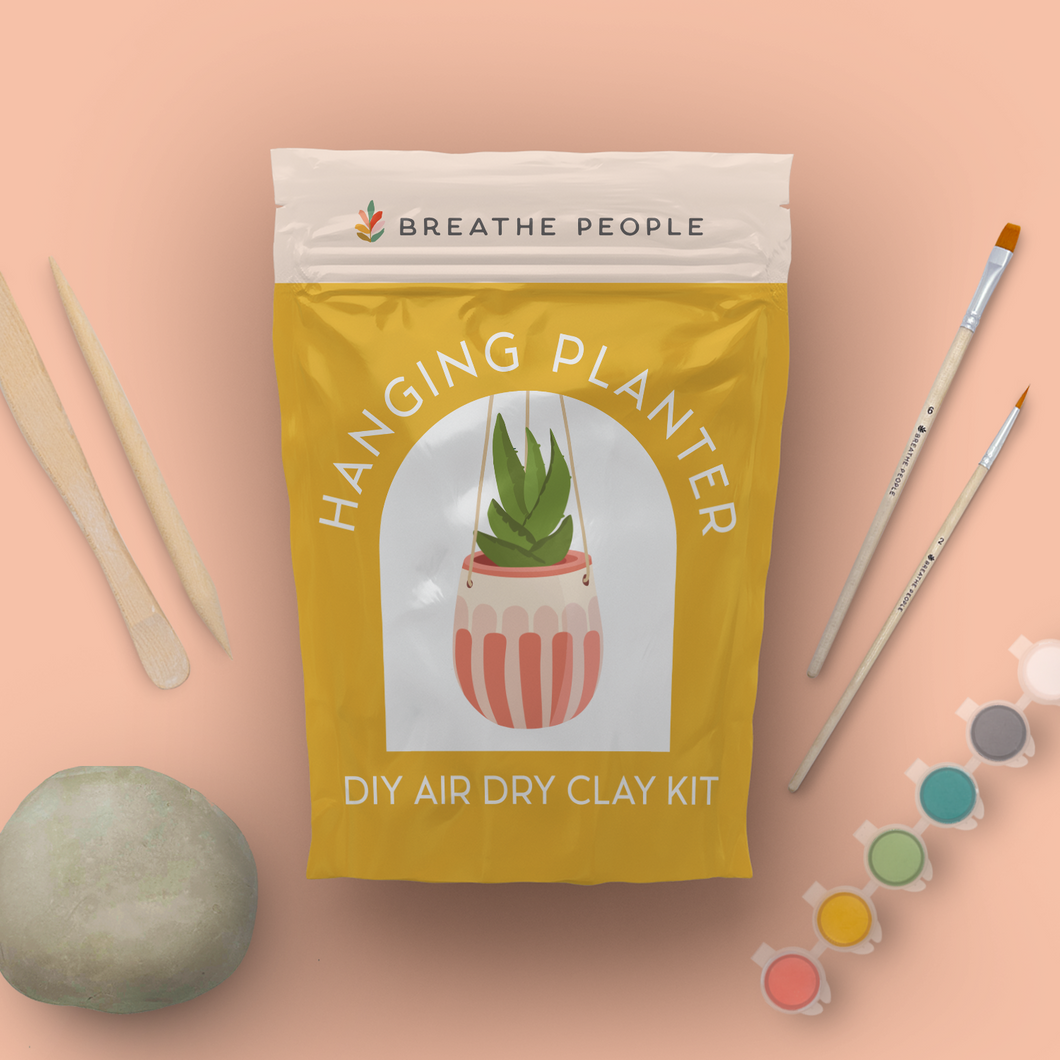 Air Dry Clay Kit- Make Your Own Hanging Plant Pot- DIY Craft