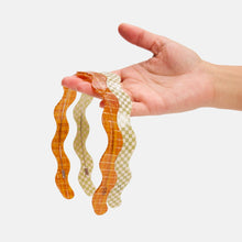 Wavy Headband in Caramel Plaid