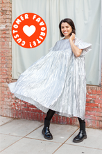 Mushroom Dress in Silver Metallic