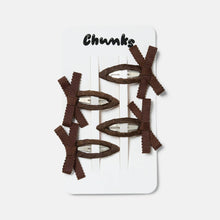 Mini Bow Snap Clips in Chocolate
