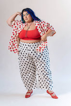 Plus Size Women's Pant - White/Black Dot Balloon Pant