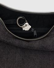 Medium Washed Black Denim Crescent Bag