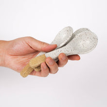 Ceramic Soup Spoon: Speckled White