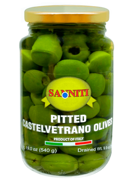 Green Pitted Castlvetrano Olives Jar