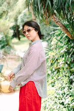 Size Inclusive Plus Size Long Sleeve Button Up Striped Linen