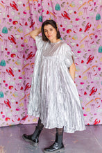 Mushroom Dress in Silver Metallic