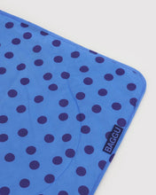 Puffy Picnic Blanket in Blue Polka Dot