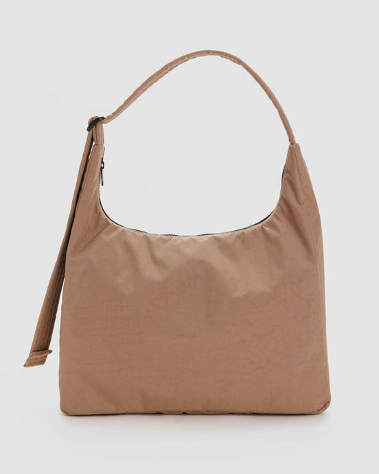 Nylon Shoulder Bag in Cocoa