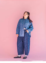 Dark Daisy Denim Balloon Pant