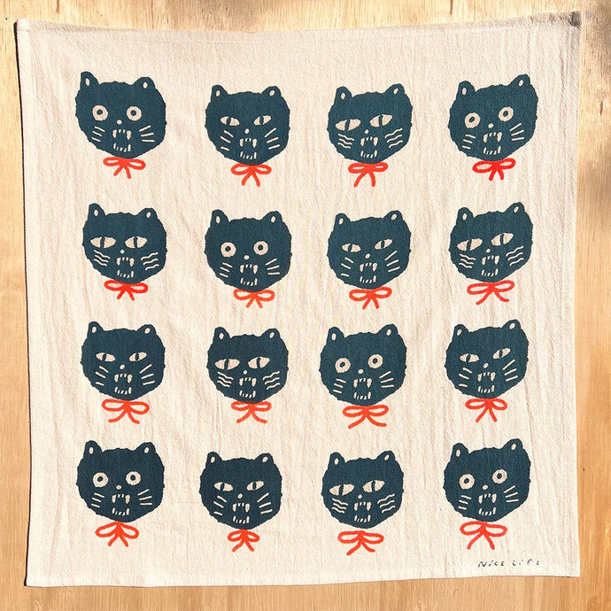BAD CATS tea towel