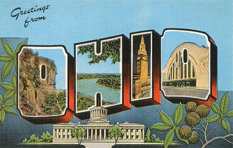 Postcard OH-405 Greetings from Ohio