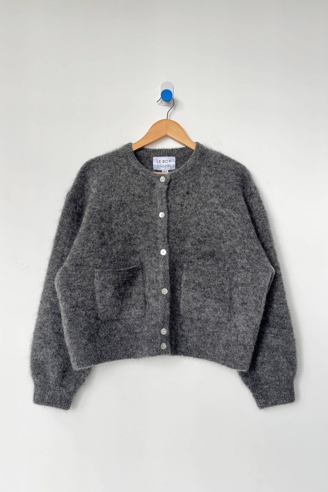 Amélie Alpaca Cardigan in Charcoal