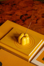 Poppy Candle & Incense Holder: Yellow