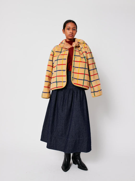 Color Grid Curly Jacket