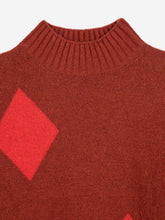 Diamond Card Turtleneck Jumper