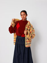 Color Grid Curly Jacket