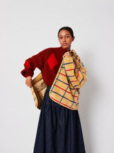 Color Grid Curly Jacket
