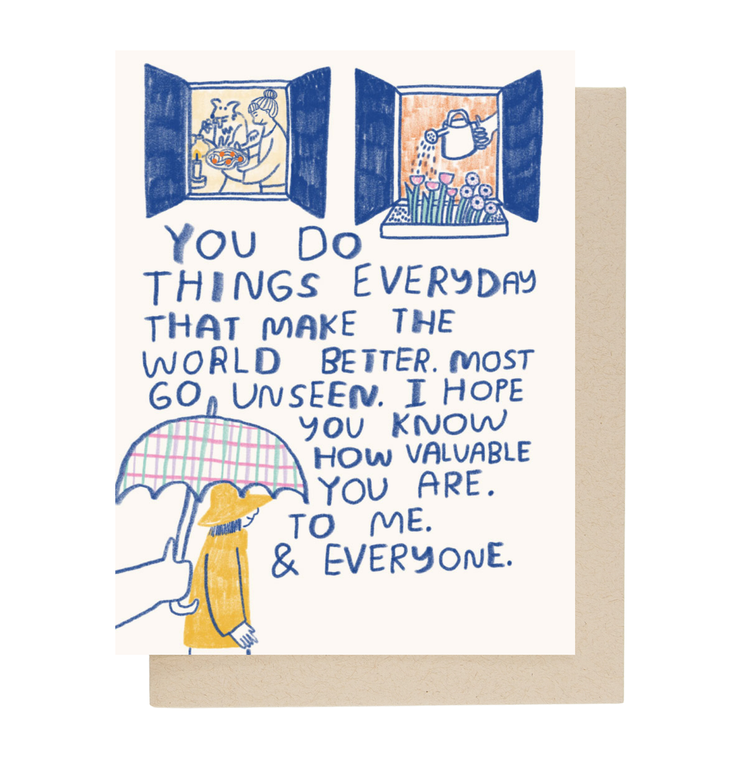 You Make the World Better Card - Case Pack of 6 Cards