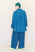 Polka Dot Denim Button Up