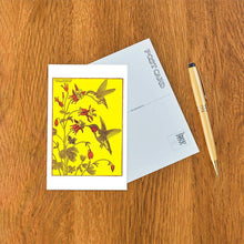 Postcard BD-312 Ruby-Throated Hummingbirds