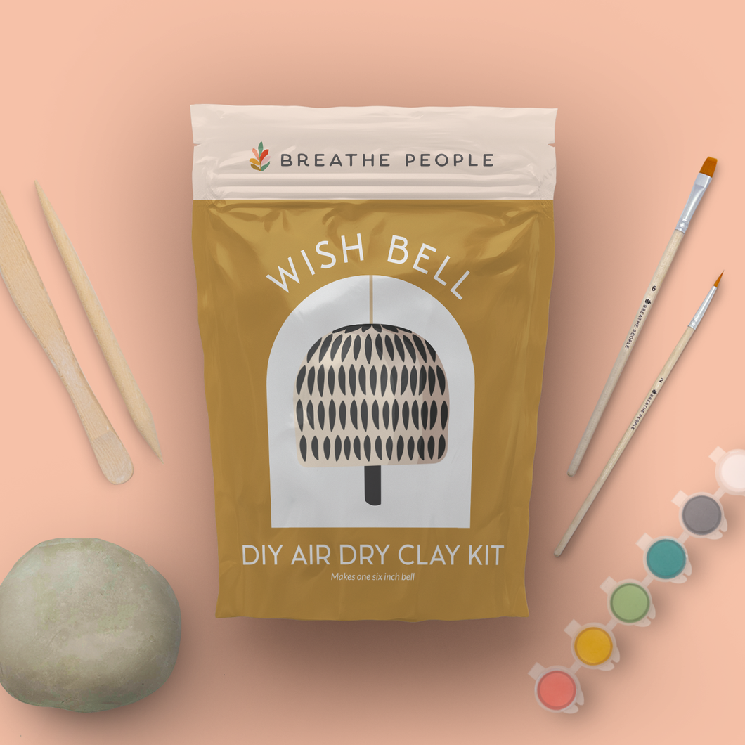 DIY Craft Clay Kit- Make Your Own Wish Bell- Air Dry Clay