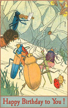 Postcard HB-142 Happy Birthday, Insect Ball