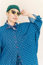 Polka Dot Denim Button Up