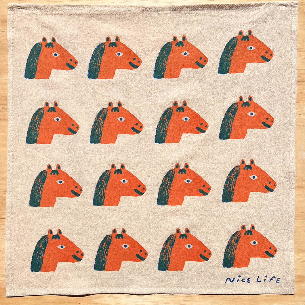 Horse Cotton Tea Towel