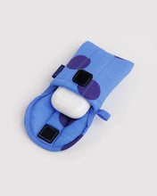 Puffy Earbuds Case in Blue Polka Dot