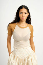 Ruth Tee in Off-White Camel