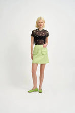 Tate Skirt in Green Twill