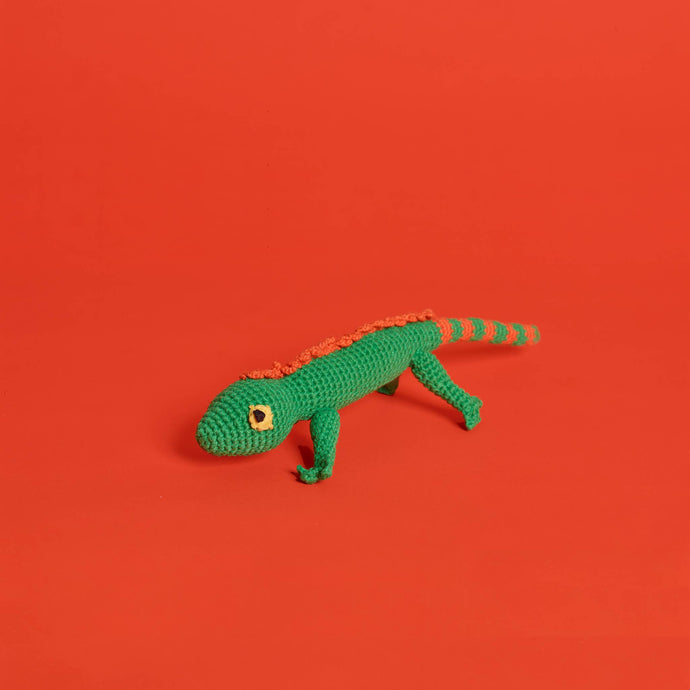 Hand Crochet Lizard Dog Toy