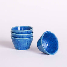 Speckled Ceramic Dipping Sauce Cup in Blue Speckle