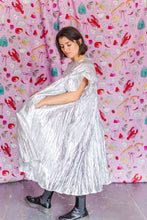 Mushroom Dress in Silver Metallic