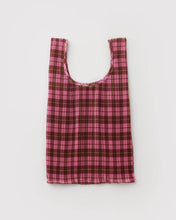 Pleated Baggu Azalea Pink Tartan