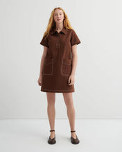 Foundation Dress in Brown Denim