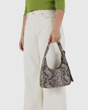 Mini Nylon Shoulder Bag in Snakeskin