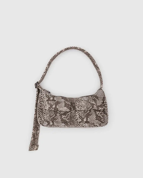 Cargo Shoulder Bag in Snakeskin