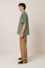 Motion Tee in Green Lily Stripe