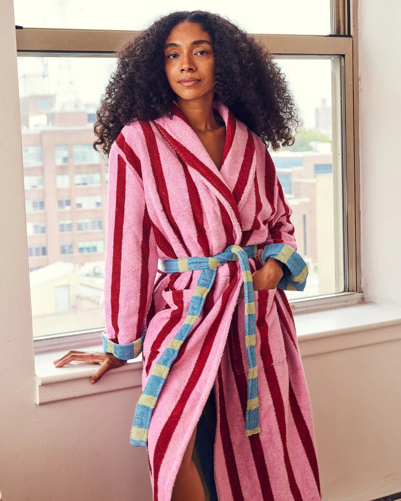 Magnolia Stripe Bathrobe