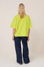 Oversized Boxy Tee in Fluro Yellow