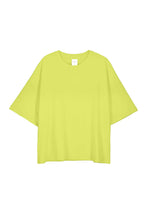 Oversized Boxy Tee in Fluro Yellow