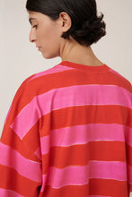 Oversized Boxy Tee in Painted Stripe