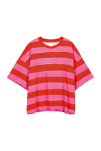 Oversized Boxy Tee in Painted Stripe